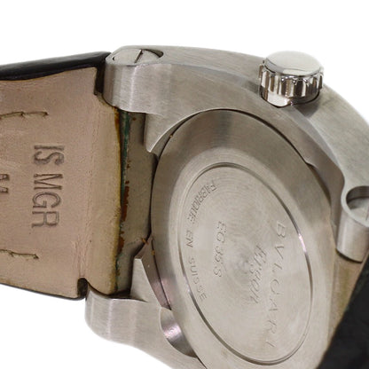 BVLGARI Elgon Watches EG35S Stainless Steel/Leather mens