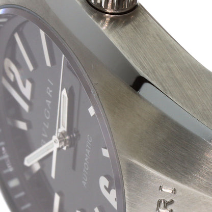 BVLGARI Elgon Watches EG35S Stainless Steel/Leather mens