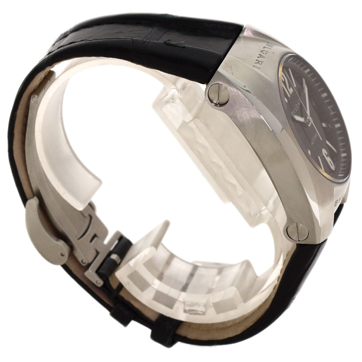 BVLGARI Elgon Watches EG35S Stainless Steel/Leather mens