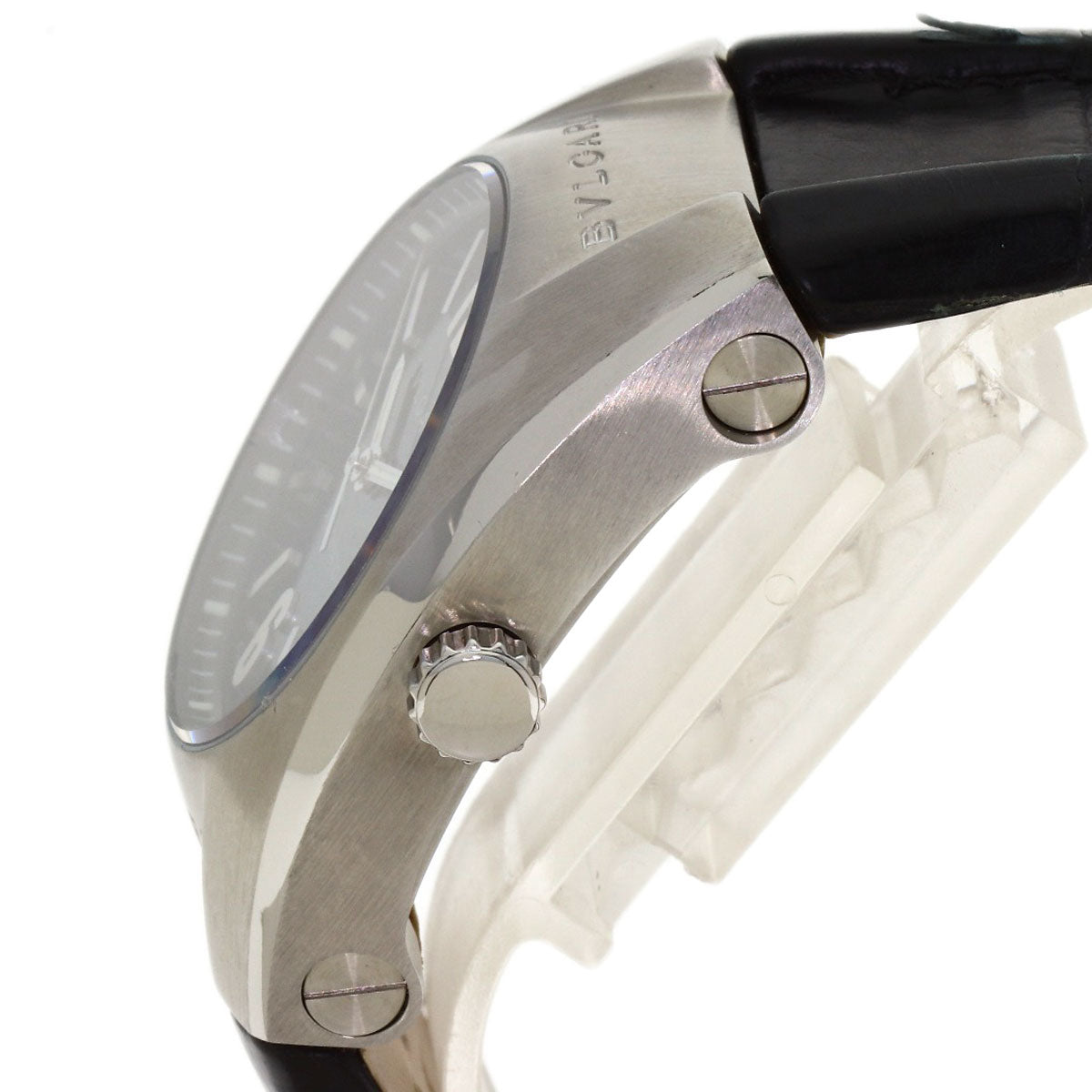 BVLGARI Elgon Watches EG35S Stainless Steel/Leather mens