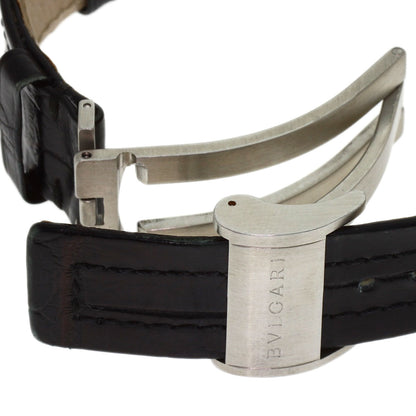 BVLGARI Elgon Watches EG35S Stainless Steel/Leather mens