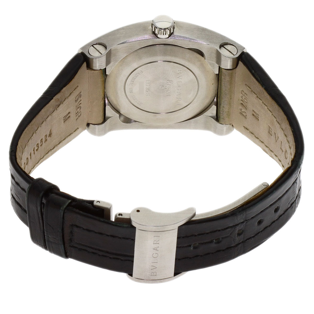 BVLGARI Elgon Watches EG35S Stainless Steel/Leather mens