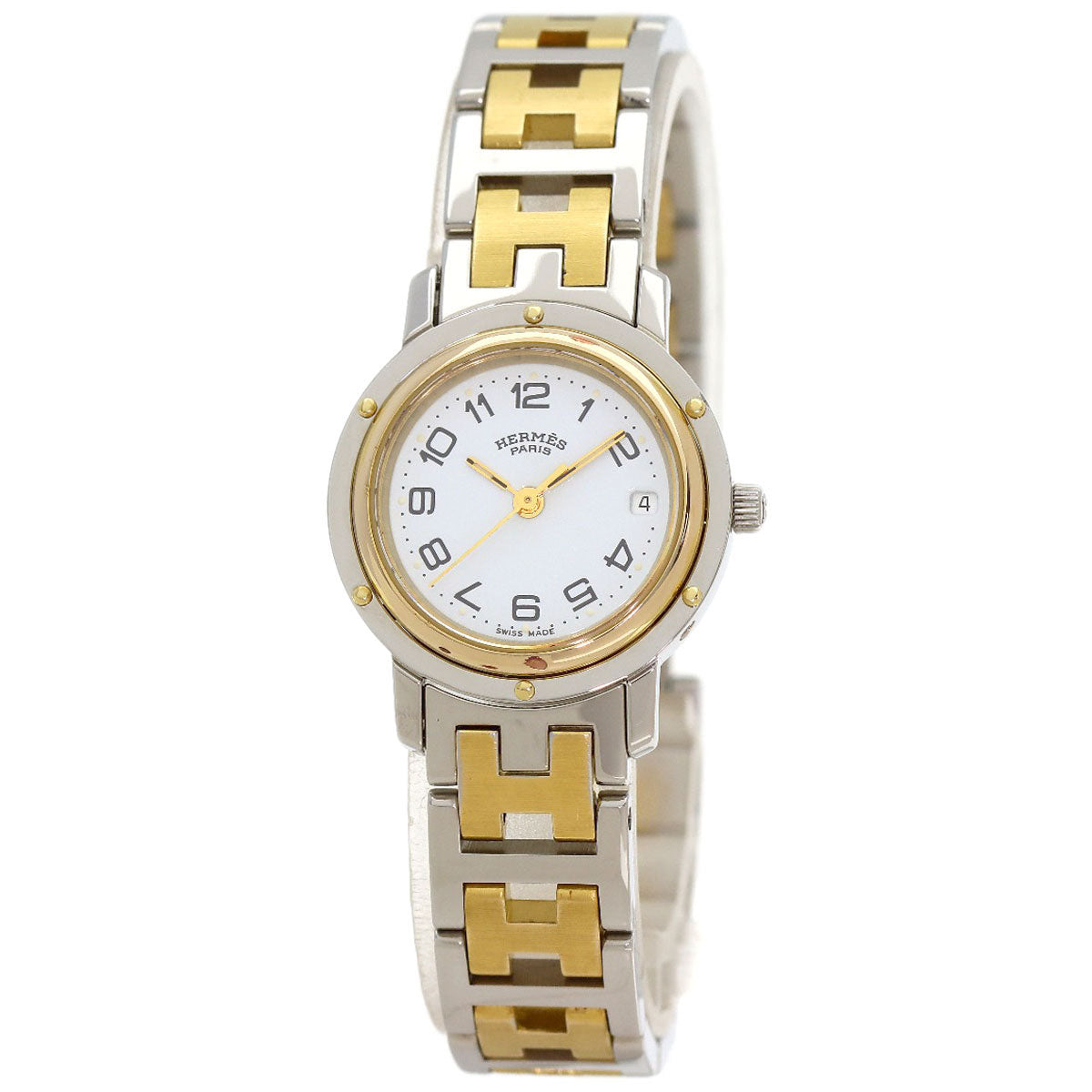 HERMES Clipper Watches CL3.240 Stainless Steel/SSxGP Ladies