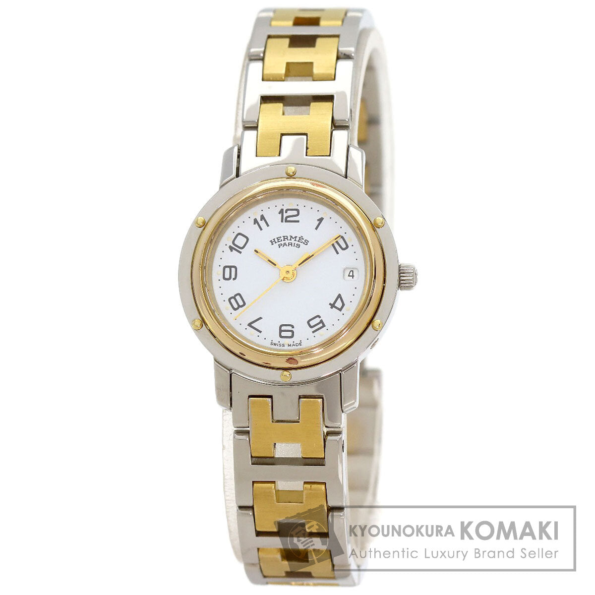 HERMES Clipper Watches CL3.240 Stainless Steel/SSxGP Ladies