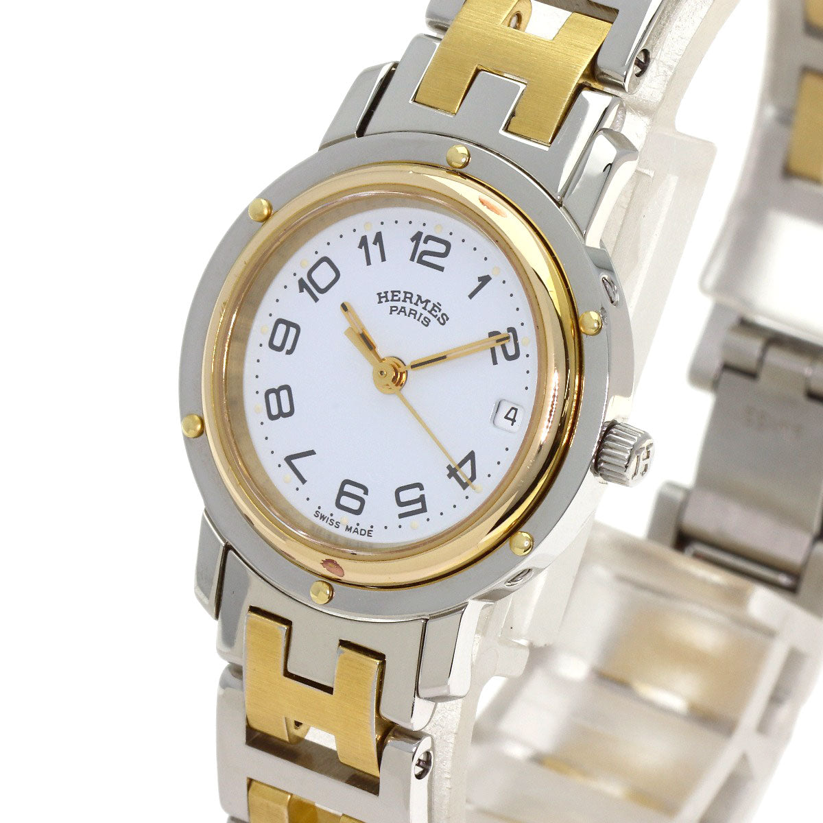 HERMES Clipper Watches CL3.240 Stainless Steel/SSxGP Ladies