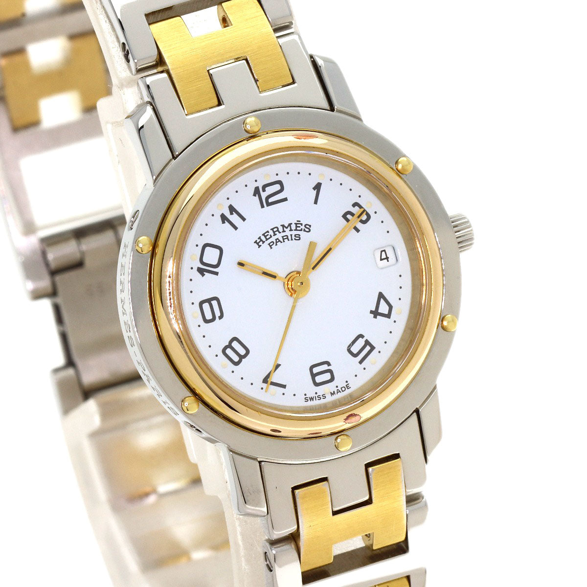 HERMES Clipper Watches CL3.240 Stainless Steel/SSxGP Ladies
