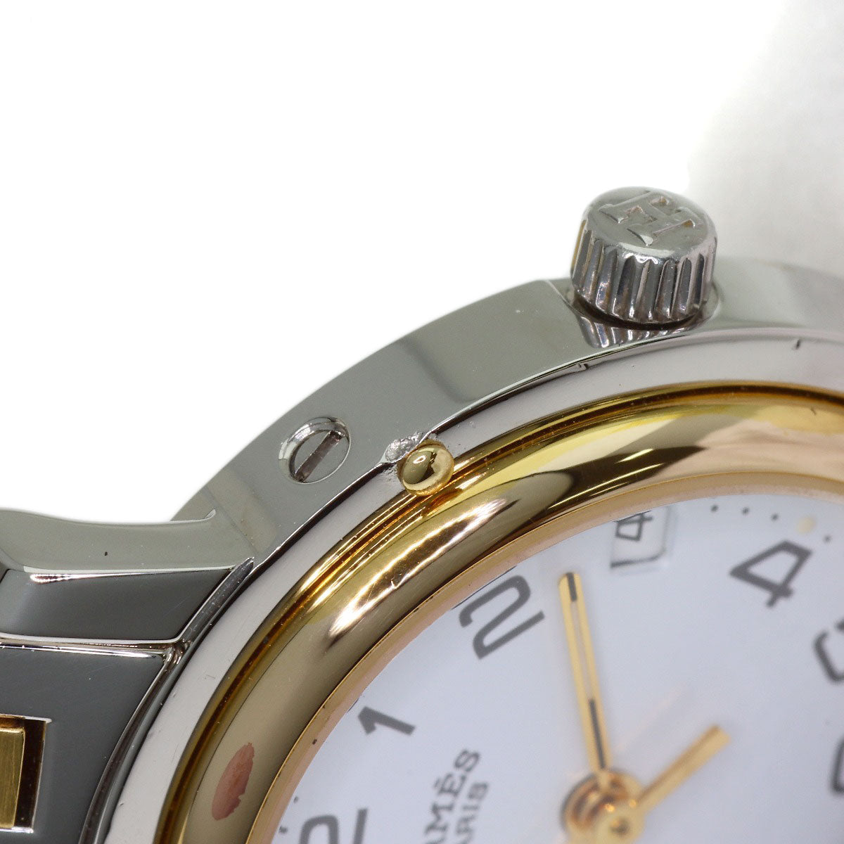 HERMES Clipper Watches CL3.240 Stainless Steel/SSxGP Ladies