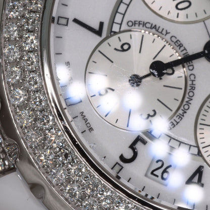CHANEL J12 Chronograph with Diamond Bezel Watches H1707 Ceramic/CeramicxDiamond mens