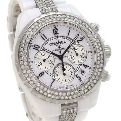 CHANEL J12 Chronograph with Diamond Bezel Watches H1707 Ceramic/CeramicxDiamond mens