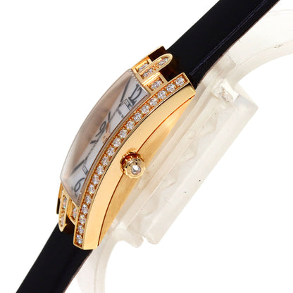 HARRY WINSTON Avenue C Mini Diamond Bezel Watches AVCQHM16 K18 Pink Gold/Satin Ladies