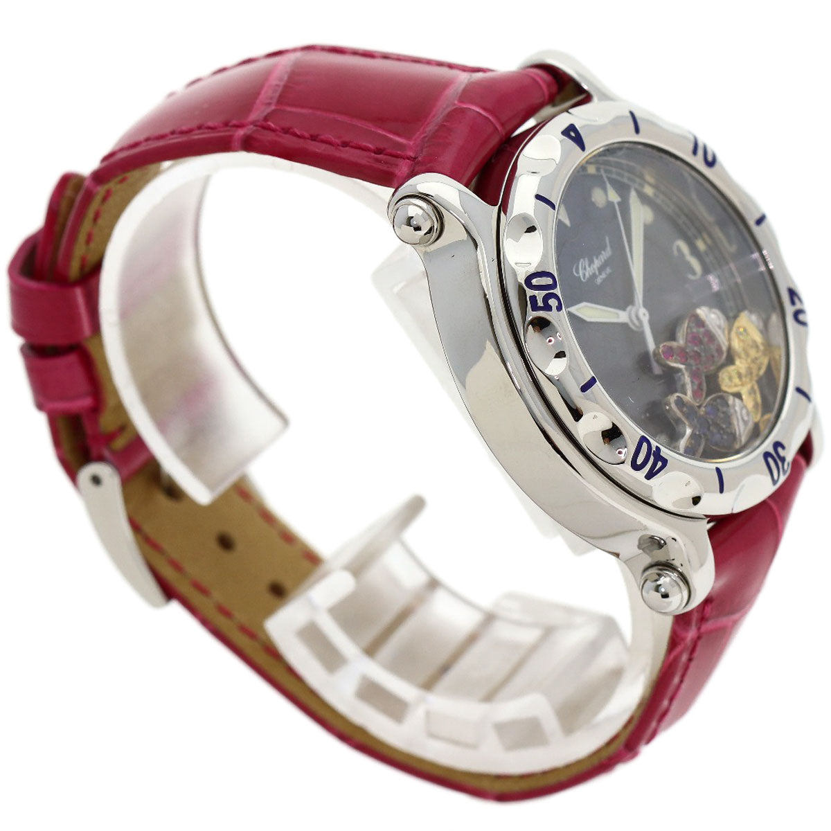 Chopard Happy sport happy fish Watches 28/8347/402 Stainless Steel/Leather mens