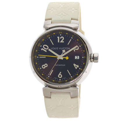 LOUIS VUITTON Tambour GMT Watches Q1131 Stainless Steel/Rubber mens