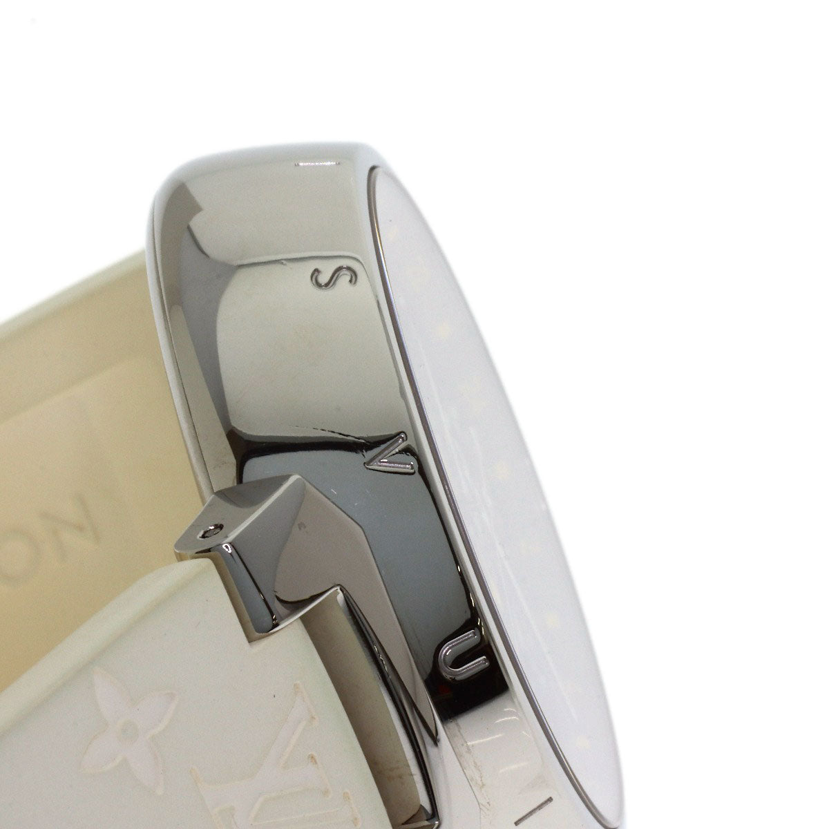 LOUIS VUITTON Tambour GMT Watches Q1131 Stainless Steel/Rubber mens