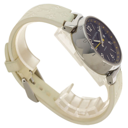 LOUIS VUITTON Tambour GMT Watches Q1131 Stainless Steel/Rubber mens