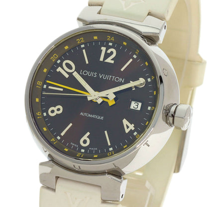 LOUIS VUITTON Tambour GMT Watches Q1131 Stainless Steel/Rubber mens