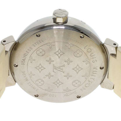 LOUIS VUITTON Tambour GMT Watches Q1131 Stainless Steel/Rubber mens