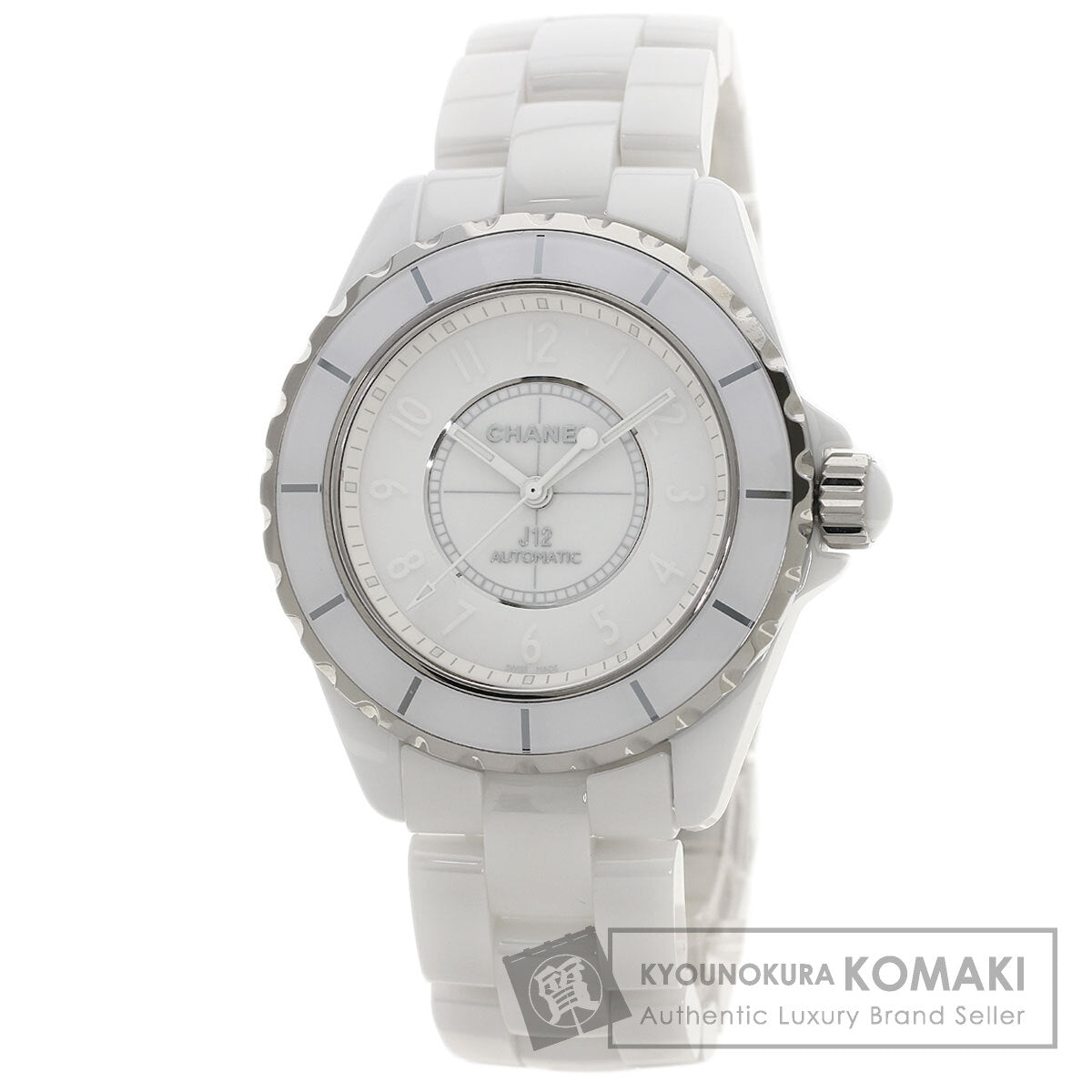 CHANEL J12 White Phantom 1.5" Watches H3443 Ceramic/Ceramic mens