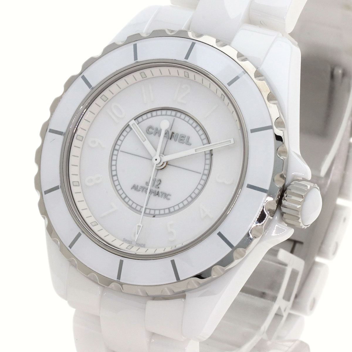 CHANEL J12 White Phantom 1.5" Watches H3443 Ceramic/Ceramic mens
