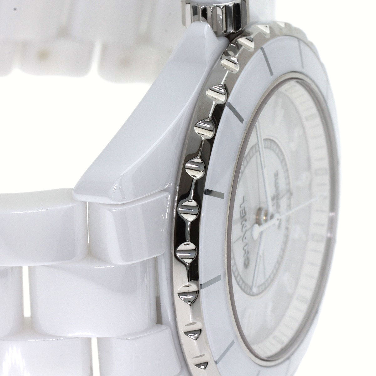 CHANEL J12 White Phantom 1.5" Watches H3443 Ceramic/Ceramic mens