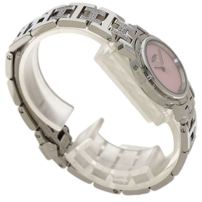 HERMES Clipper Nacre Belt Diamond Watches CL4.230 Stainless Steel/SSxDiamond Ladies