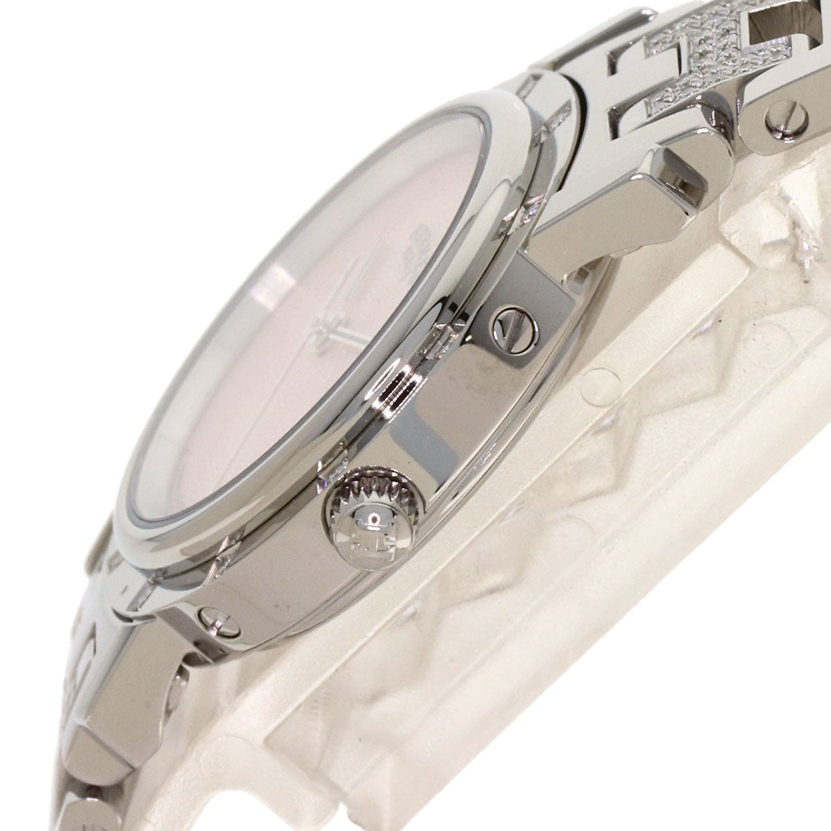 HERMES Clipper Nacre Belt Diamond Watches CL4.230 Stainless Steel/SSxDiamond Ladies