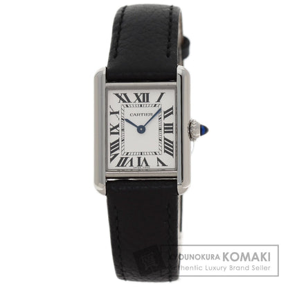 CARTIER Must tank SM Watches WSTA0042 Stainless Steel/Leather Ladies