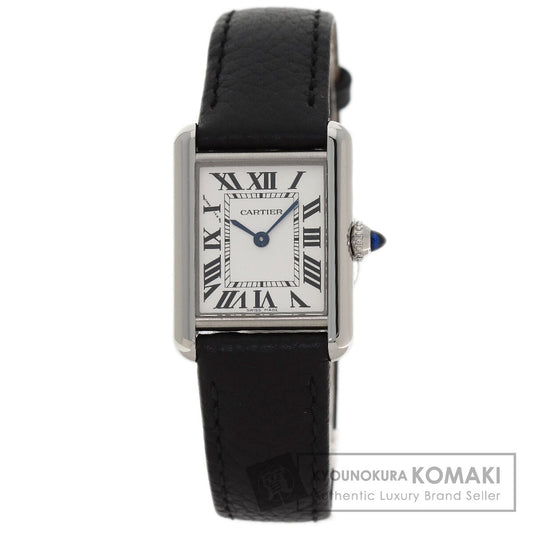 CARTIER Must tank SM Watches WSTA0042 Stainless Steel/Leather Ladies