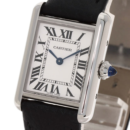 CARTIER Must tank SM Watches WSTA0042 Stainless Steel/Leather Ladies