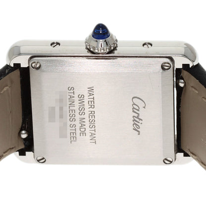 CARTIER Must tank SM Watches WSTA0042 Stainless Steel/Leather Ladies