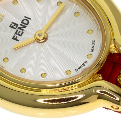 FENDI Chameleon Change Belt Watches 640L Gold Plated/Leather Ladies