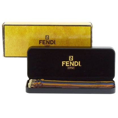 FENDI Chameleon Change Belt Watches 640L Gold Plated/Leather Ladies