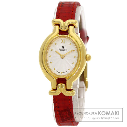 FENDI Chameleon Change Belt Watches 640L Gold Plated/Leather Ladies