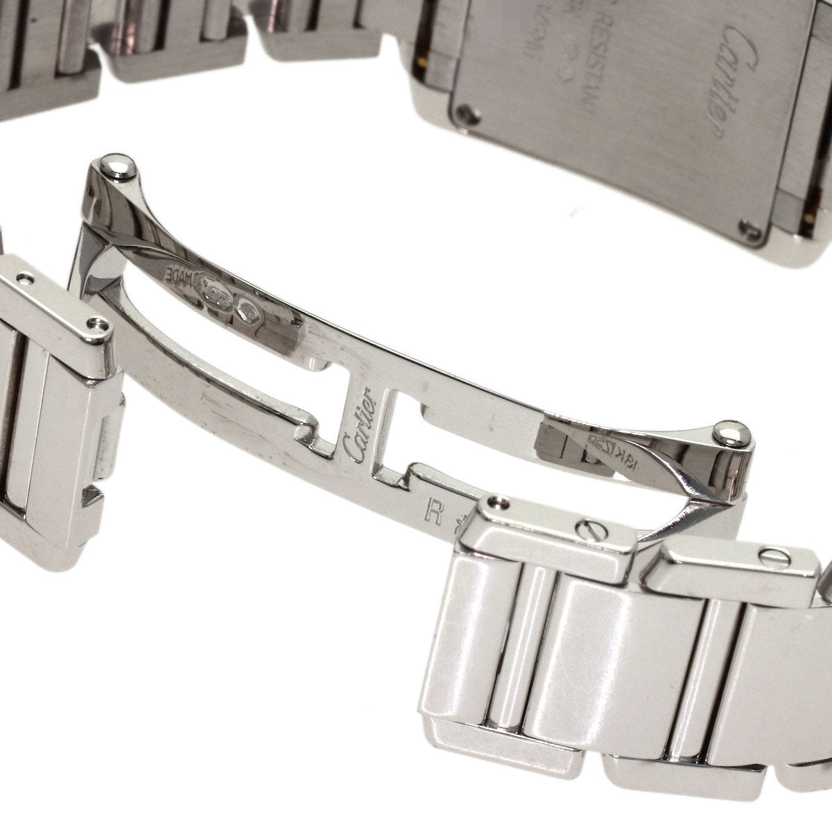 CARTIER Tank francaise SM Watches W50012S3 K18 White Gold/K18 White Gold Ladies