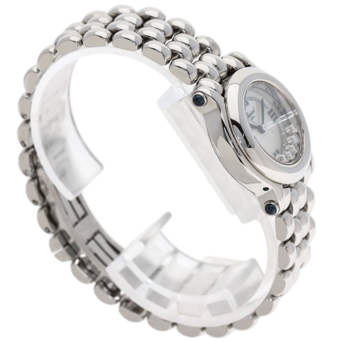 Chopard Happy Sports 5P Diamond Watches 27/8250-23 Stainless Steel/Stainless Steel Ladies