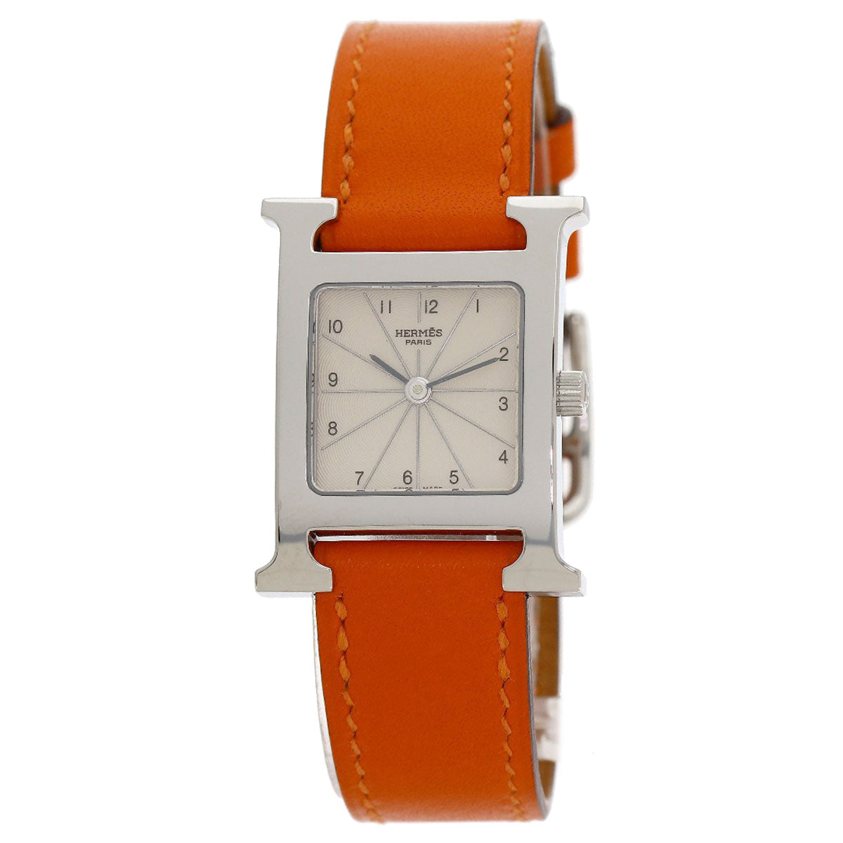 HERMES H watch Watches HH1.210 Stainless Steel/Leather Ladies
