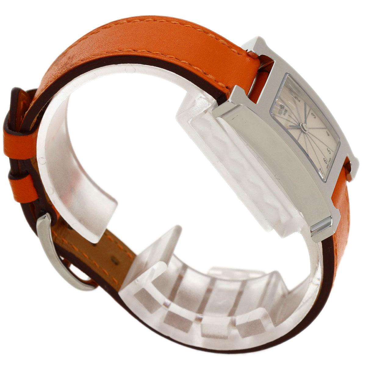 HERMES H watch Watches HH1.210 Stainless Steel/Leather Ladies