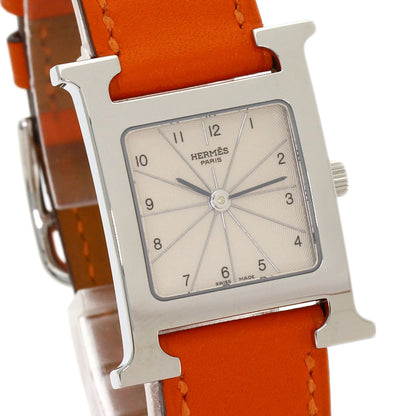 HERMES H watch Watches HH1.210 Stainless Steel/Leather Ladies