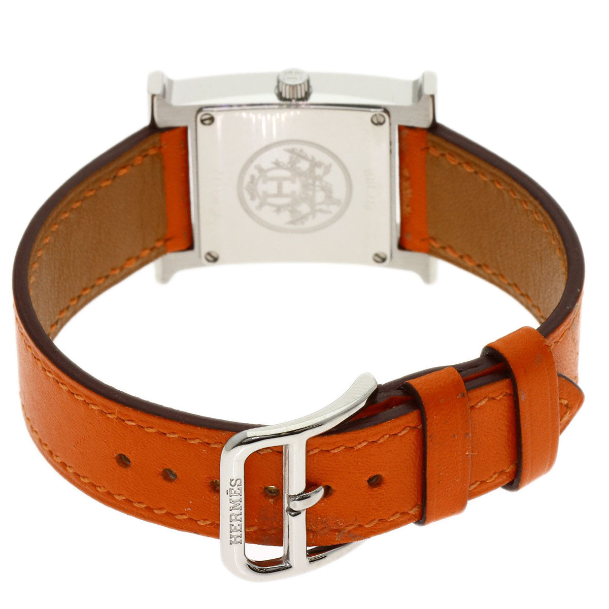 HERMES H watch Watches HH1.210 Stainless Steel/Leather Ladies