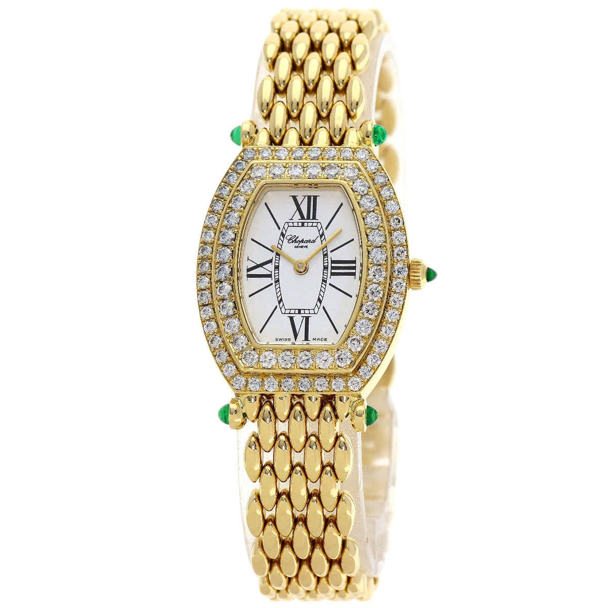 Chopard Bezel Diamond Rug Emerald Watches 10/6560-22 K18 Yellow Gold/18K Yellow Gold Ladies