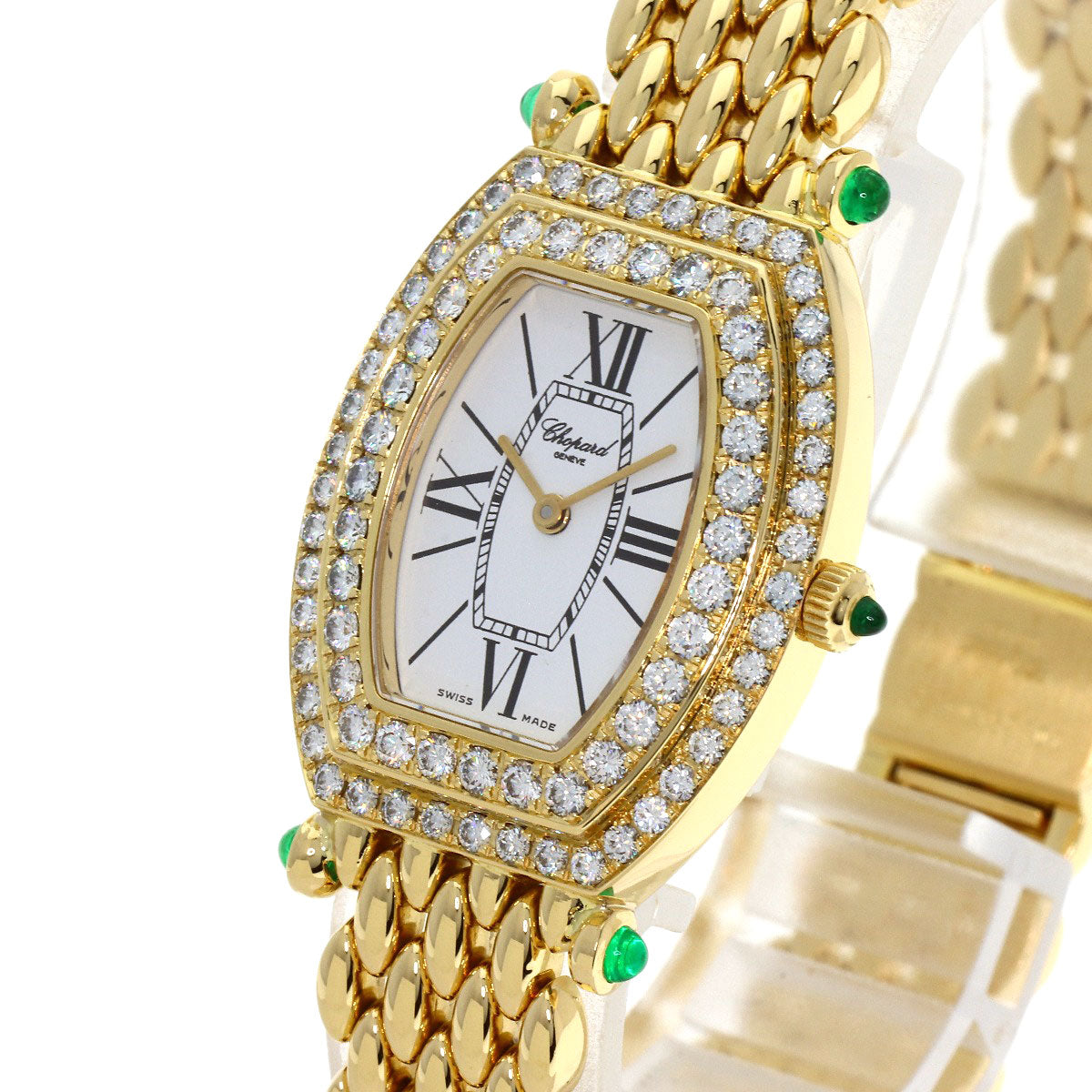 Chopard Bezel Diamond Rug Emerald Watches 10/6560-22 K18 Yellow Gold/18K Yellow Gold Ladies