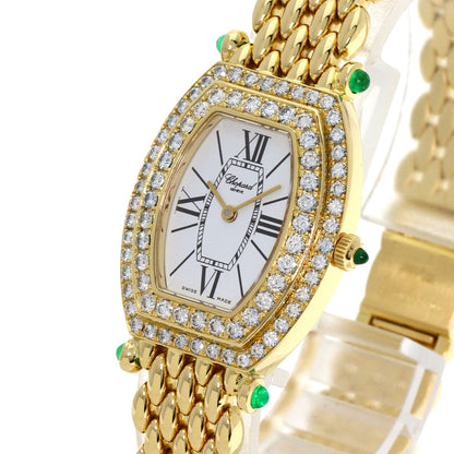 Chopard Bezel Diamond Rug Emerald Watches 10/6560-22 K18 Yellow Gold/18K Yellow Gold Ladies