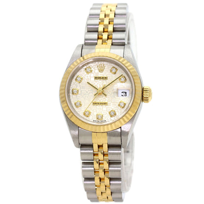 ROLEX DATEJUST 10P Diamond Watches 79173G Stainless Steel/SSxK18YG Ladies