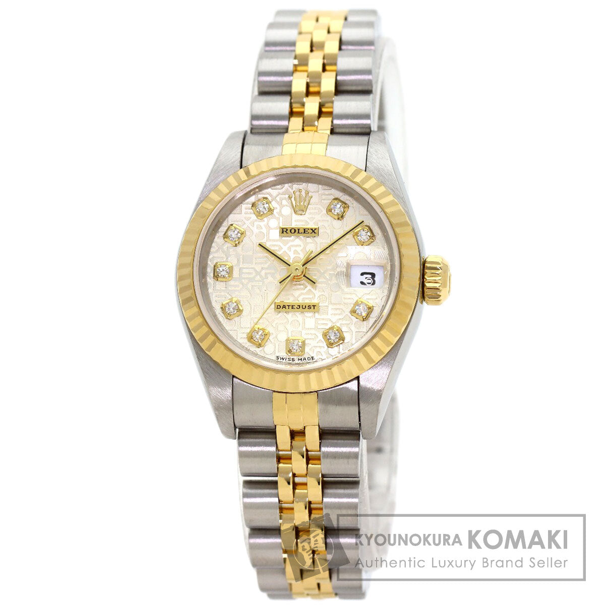 ROLEX DATEJUST 10P Diamond Watches 79173G Stainless Steel/SSxK18YG Ladies