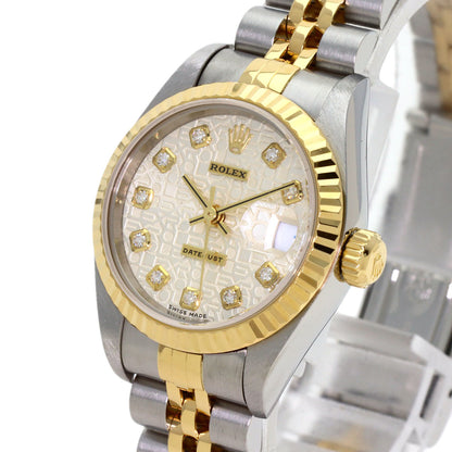 ROLEX DATEJUST 10P Diamond Watches 79173G Stainless Steel/SSxK18YG Ladies