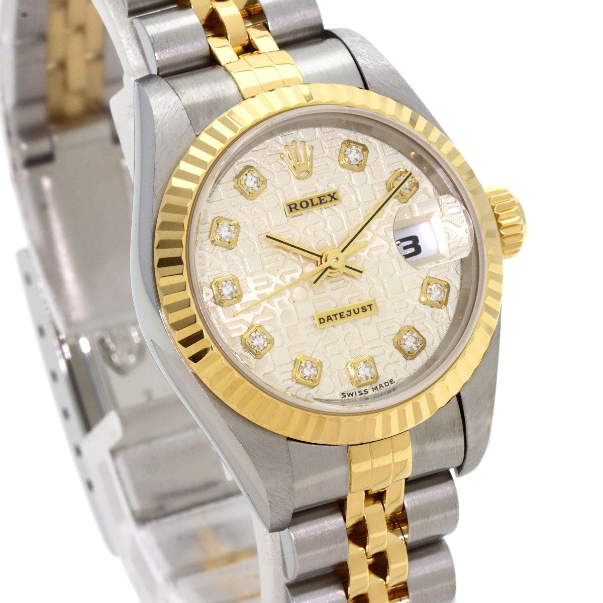 ROLEX DATEJUST 10P Diamond Watches 79173G Stainless Steel/SSxK18YG Ladies