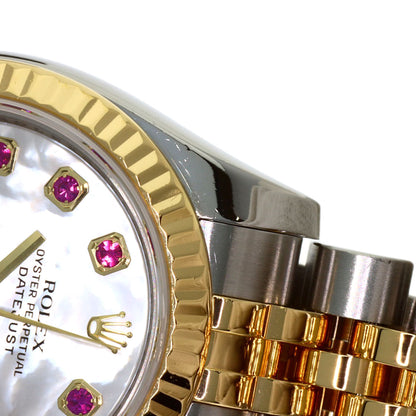 ROLEX Datejust 10P Ruby Watches 179173NGR Stainless Steel/SSxK18YG Ladies