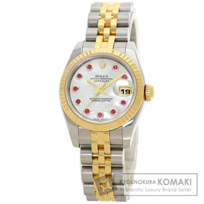 ROLEX Datejust 10P Ruby Watches 179173NGR Stainless Steel/SSxK18YG Ladies