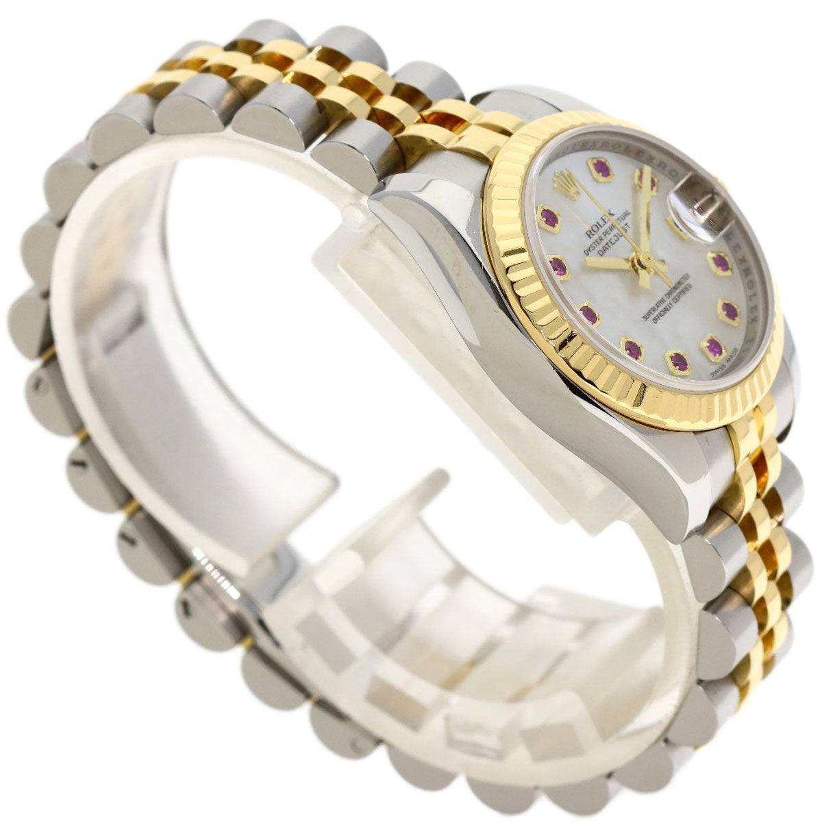 ROLEX Datejust 10P Ruby Watches 179173NGR Stainless Steel/SSxK18YG Ladies