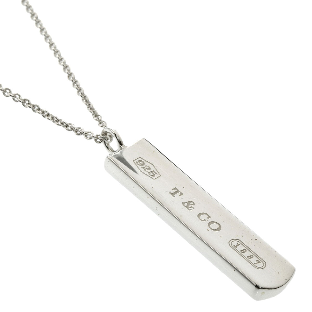 TIFFANY&Co. 1837 bar Necklace Silver Ladies [Used]