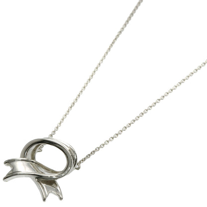 TIFFANY&Co. Cross Ribbon Necklace Silver Ladies [Used]